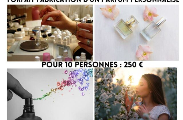 Forfait 10 adultes atelier de création d’un parfum – Mardi 12 Septembre 2023 à Elancourt 78 (complet)