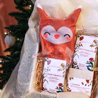 Coffret Bébé Baroude - Baroude & Recettes Gant de toilette Hibou