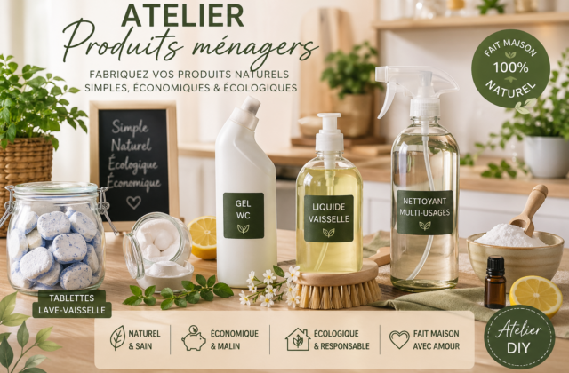 Atelier fabrication de 3 produits ménagers – Le Kremlin Bicêtre