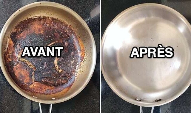 Récupérer une casserole brûlée