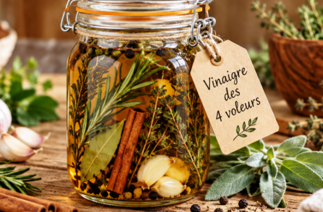 Le vinaigre des 4 voleurs : une préparation ancestrale aux multiples usages
